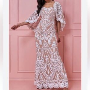 Goddiva Embroidered Sequin Dress